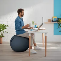 Leitz Sitzball Ergo Cosy Active Grau - Material: Polyester - Belastbarkeit: 100 kg - Sitzhöhe: 65 cm