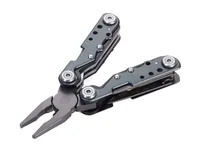 TROIKA TOL42/GY multi tool pliers Keychain 10 tools Grey
