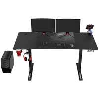 Ultradesk Gaming Tisch Level V2 Schwarz - Beleuchtung: Nein - Höhenverstellbar: Ja - Detailfarbe: Schwarz - Material: Stahl