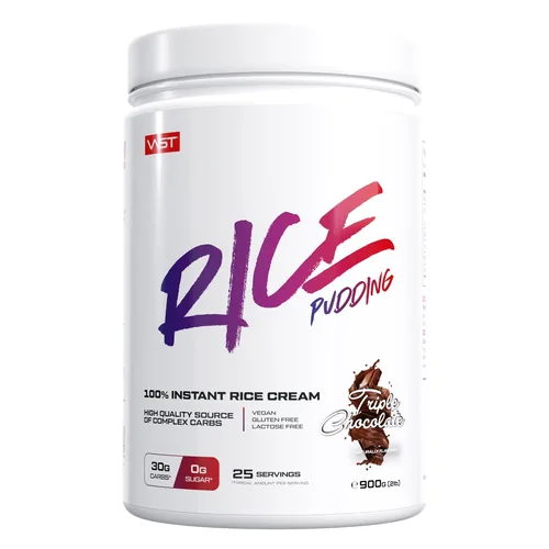 VAST Instant Rice Pudding Dose: 900g, Triple Chocolate - Produktionsland: Deutschland - Anwendungszweck: Energie - Einnahme: Nicht relevant - Gewicht pro Einheit: 900 g - Verpackungseinheit: 1 Stück - Sportart: Fitness