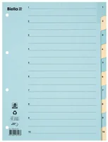 BIELLA Kartonregister 210g A4 46244000U blau/gelb 1-10