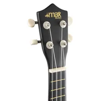 MAX Ukulele UKEY Set Soprano Schwarz 21 Zoll -
