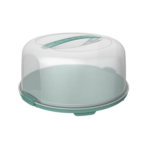 Rotho Tortenbutler Fresh hoch, Grün/Transparent - Produkttyp: Tortenbutler - Materialtyp: Kunststoff - Material: Polypropylen (PP) - Detailfarbe: Transparent - Grün - Anzahl Etagen: 1 × - Stapelbar: Nein