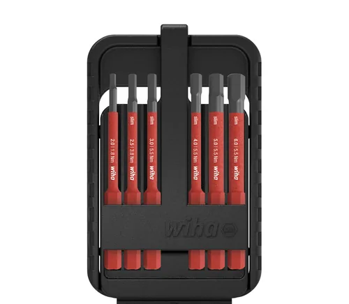Bit-Satz slimBit electric (rot, 7-teilig)