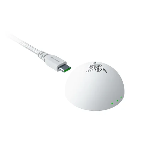 Razer Gaming-Maus DeathAdder V4 Pro White - Bedienungsseite: Rechtshänder - Maus Features: Griffige Seitenflächen - Integrierter Speicher - Programmierbare DPI-Einstellung - Programmierbare Tasten - Scrollrad - Umschaltbare DPI-Auflösung - Detailfarbe: We