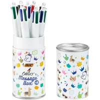 BIC Kugelschreiber Message Box 8 Stück - Verpackungseinheit: 8 Stück - Set: Ja - Schriftfarbe: Mehrfarbig - Strichstärke: 1 mm - Stiftfarbe: Mehrfarbig - Eigenschaft-Stift: Keine