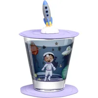 Leonardo Kindertrinkglas Avventura 215 ml, 3-teilig, Weltall - Art: Kindertrinkglas - Materialtyp: Glas - Material: Kalk-Natron-Glas - Eigenschaften: Keine Eigenschaft - Detailfarbe: Schwarz - Weiss - Lila - Spülmaschinenfest: Ja