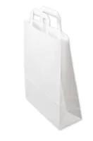 ELCO Geschenktüte mit Flachhenkel 26 x 10 x 33 cm 50 Stück, Weiss - Material: Papier - Verpackungseinheit: 50 Stück - Motiv: Ohne Motiv - Detailfarbe: Weiss - Verpackungsart: Geschenktüte