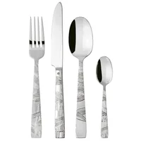 Sambonet Besteck-Set Jungle 24-teilig, Silber - Produkttyp: Besteck-Set - Material: Edelstahl 18/10 - Griffmaterial: Edelstahl 18/10 - Detailfarbe: Silber - Anzahl Teile: 24 Teile - Spülmaschinenfest: Ja