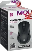 Defender MOUSE STANDARD MB-580 black OPTICAL 1000dpi 3P
