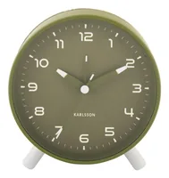 KARLSSON Klassischer Wecker Orgullo Army green - Betriebsart: Batteriebetrieb - Funksignal: Nein - Funktionen: Alarm - Ausstattung: Standfuss - Zeit - Displaytyp: Analog - Detailfarbe: Grün