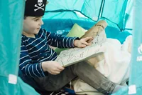 Nestschaukel mit Zelt Pirate 90 (türkis)