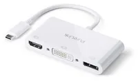 PureLink Multiadapter IS250 USB Type-C - HDMI/DVI/DP, Weiss - Kabeltyp: Adapter - Videoanschluss Seite A: USB Type-C - Videoanschluss Seite B: HDMI - DVI-A - DisplayPort
