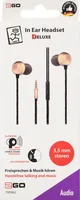 2GO In-Ear Stereo-Headset ""Deluxe"" - schwarzgold