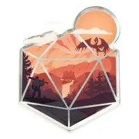 Glass Staff Anstecker The d20 Hero Rot - Themenwelt: Dungeons & Dragons - Detailfarbe: Rot