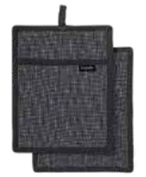Ladelle Topflappen Eco Recycled 2 Stück, Anthrazit - Material: Polyester (PES) - Recycling Baumwolle - Detailfarbe: Anthrazit