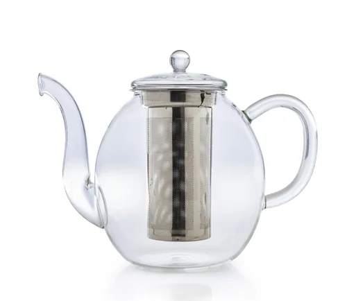 Creano Teekanne 1.5 l, Transparent - Material: Borosilikatglas - Detailfarbe: Transparent - Filtertyp: Edelstahlfilter - Fassungsvermögen: 1.5 l - Kompatible Kochfelder: Manuell - nicht für Kochfelder