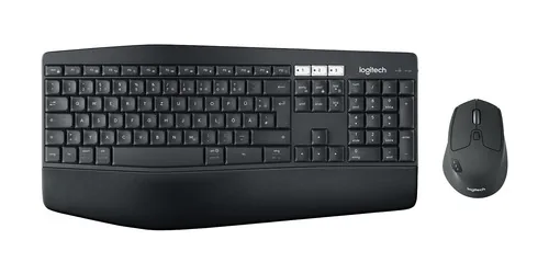 Logitech 920-008221 Tastatur Maus enthalten Universal RF Wireless + Bluetooth QWERTZ Deutsch Schwarz