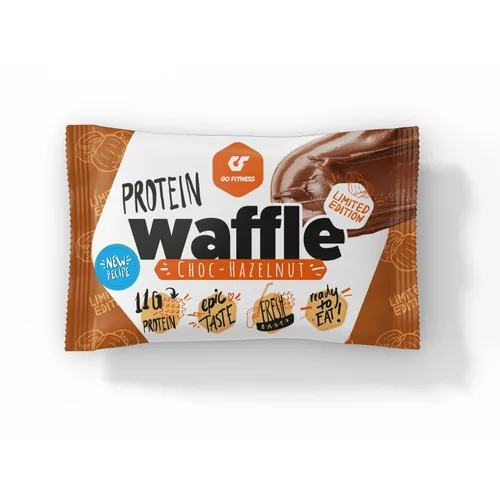 Go Fitness Nutrition Protein Waffle 1 x 50 g, Haselnuss - Produktionsland: Belgien - Anwendungszweck: Muskelaufbau - Einnahme: Nicht relevant - Nachhaltigkeit: Nicht angegeben - Gewicht pro Einheit: 50 g - Sportart: Fitness