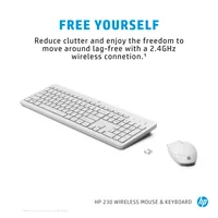 HP 230 Wireless Mouse and Keyboard Combo White clavier Souris incluse RF sans fil Blanc