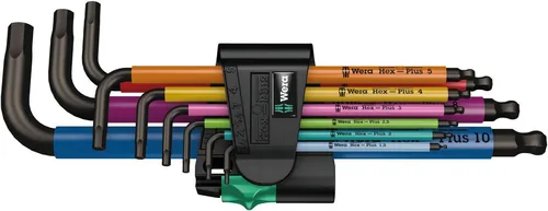 Wera Winkelschlüssel-Set 1.5-10 mm Innensechskant - Kugelkopf: Ja - Schraubenziehertyp: Innensechskant