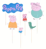 Dr.Oetker Kuchen-Topper Peppa Pig 12 Stück, Mehrfarbig - Material: Papier - Holz - Motiv: Peppa Pig - Verpackungseinheit: 12 Stück - Detailfarbe: Mehrfarbig