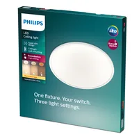 Philips Deckenleuchte LED SceneSwitch CL550 1500 lm 2700K, Weiss - Produkttyp: Deckenleuchte - Protokoll: Keine - Smart Home: Nicht kompatibel - Dimmbar: nicht dimmbar - Anwendungsbereich: Indoor - Betriebsart: Netzbetrieb