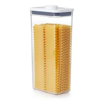 Oxo Good Grips Vorratsbehälter 3.5 l, Transparent/Weiss - Produkttyp: Vorratsbehälter - Materialtyp: Kunststoff - Set: Nein - Volumen: 3.5 l - Stapelbar: Ja - Verschlusstyp: Knopfdruck