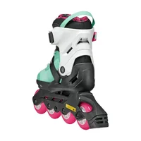 ROLLERBLADE Inline-Skates Microblade XT Schwarz/Meergrün, 33-36.5 - Schuhgrösse (EU): 33-36.5 - Kugellager Norm: SG3 - Anzahl Rollen: 4 - Farbe: Schwarz - Grün - Zielgruppe: Kinder - Verschluss: Klettverschluss - Schnürung - Schaftschnalle
