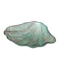 Boltze Schale Venus 20 x 16 x 5 cm - Material: Glas - Unterteilungsmöglichkeit: Keine Angaben - Detailfarbe: Türkis - Set: Nein - Form: Sonderform
