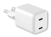 LMP USB-Wandladegerät Dual Port GaN Power Adapter 3.0 35W, USB-C - Ladeport Output: 2x USB-C 35W - Detailfarbe: Weiss - USB Ladeanschluss: 2