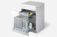 Müllex Abfalleimer BOXX 55/60-R Bio - Fassungsvermögen: 41 l - 5 l - 1.2 l - Breite: 55 cm - Höhe: 45 cm - Tiefe: 520 mm - Anzahl Behälter: 3 - Form: Eckig