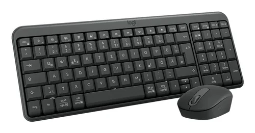 Logitech MK250 keyboard Mouse included Universal RF Wireless + Bluetooth QWERTZ German Graphite