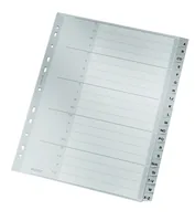 Leitz Register A4+, A-Z A-Z - Einteilung: A-Z - Überbreite: Nein - Material: Polypropylen (PP) - Karton - Detailfarbe: Grau