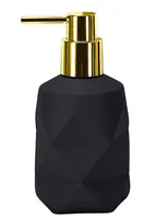 Kleine Wolke Seifenspender Golden Crackle 200 ml, Schwarz/Gold - Fassungsvermögen: 200 ml - USB-Schnittstelle: Nein - Detailfarbe: Gold - Schwarz - Wandmontage: Nein - Sensor-Technik: Nein