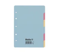 BIELLA Kartonregister A5 46052600U pastell 6-teilig
