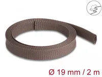 DeLOCK Braided Sleeve rodent resistant stretchable 2 m x 19 mm brown