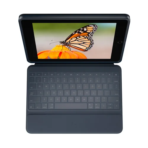 Logitech Tablet Tastatur Cover Rugged Combo 3 iPad 10.2 EDU - Verbindungsmöglichkeiten: Smart Connector - Tastaturlayout: QWERTZ (CH) - Kompatible Hersteller: Apple - Bildschirmdiagonale: 10.2  - Detailfarbe: Blau - Tablet Kompatibilität: iPad (8. Gen.) -