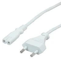 VALUE Netzkabel White 19.99.2095 Euro-Flach auf C7 Buchse 1.8m