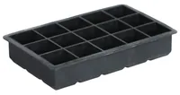 relaxdays Eiswürfelform 15 Stück, Schwarz - Produkttyp: Eiswürfelform - Eiswürfelform: Eckig - Materialtyp: Kunststoff - Material: Silikon - Detailfarbe: Schwarz - Anzahl Eiswürfel: 15