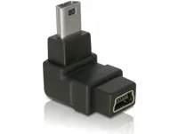 Delock USB 2.0 Adapter USB-MiniB Stecker - USB-MiniB Buchse - USB Standard: 2.0 (480 Mbps) - Winkelstecker: Einseitig gewinkelt - Steckertyp Seite B: USB-MiniB Buchse - Besondere Eigenschaften: Keine - Steckertyp Seite A: USB-MiniB Stecker