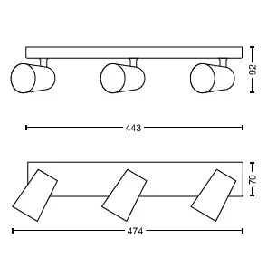 Philips myLiving 5057331PN Spot d'éclairage de surface GU10 LED