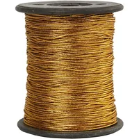 Creativ Company Anhängerband 0.5 mm x 100 m, Gold - Breite: 0.5 mm - Länge: 100 m - Verpackungseinheit: 1 Stück - Detailfarbe: Gold - Band-Art: Anhängerband