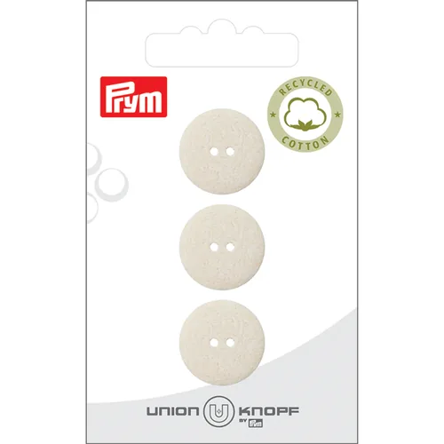 Prym Union Knopf Knöpfe 18 mm, 3 Stück, Crème - Detailfarbe: Crème