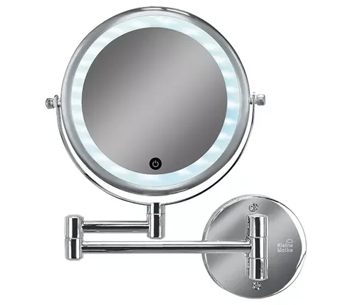 Kleine Wolke Lumi Mirror makeup mirror Screws Round Silver
