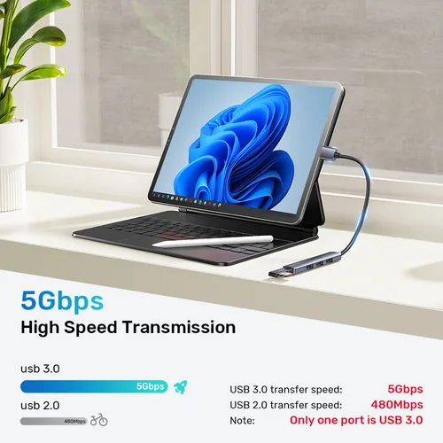 HUB Unitek H1208A USB-A / 3x USB-A 2.0, USB-A 3.0