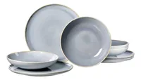 Ritzenhoff & Breker Speise-Service Skagen 8-teilig, Graublau - Material: Porzellan - Teller Typ: Speise-Service - Detailfarbe: Blau - Grau - Form: Rund