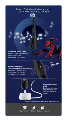 Oral-B iO Kids Spiderman Child Rotating toothbrush Black