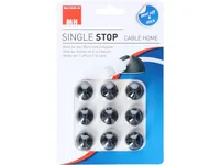 Max Hauri Kabel-Clip Single, 9 Stück, Schwarz - Ausstattung Kabelmanagement: Selbstklebend - Produkttyp: Kabel-Clip - Verpackungseinheit: 9 Stück - Material: Kunststoff - Detailfarbe: Schwarz