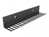 Delock Kabelführungsschiene zur Wandmontage, 318 x 65mm ,Schwarz - Detailfarbe: Schwarz